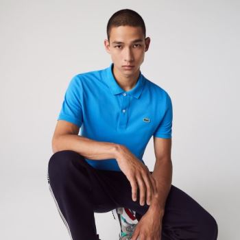 Lacoste Slim Fit Polo in Petit Piqué - Polo Pánské Blankyt | CZ-S9f7N0